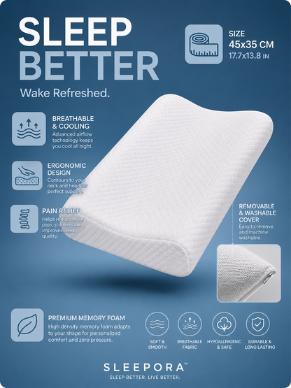 Sleepora™ Premium Memory Foam Pillow