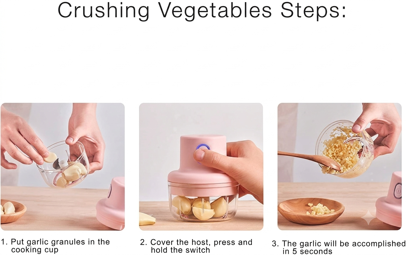 Turbo Chop Pro™ Wireless USB Rechargeable Mini Food Chopper
