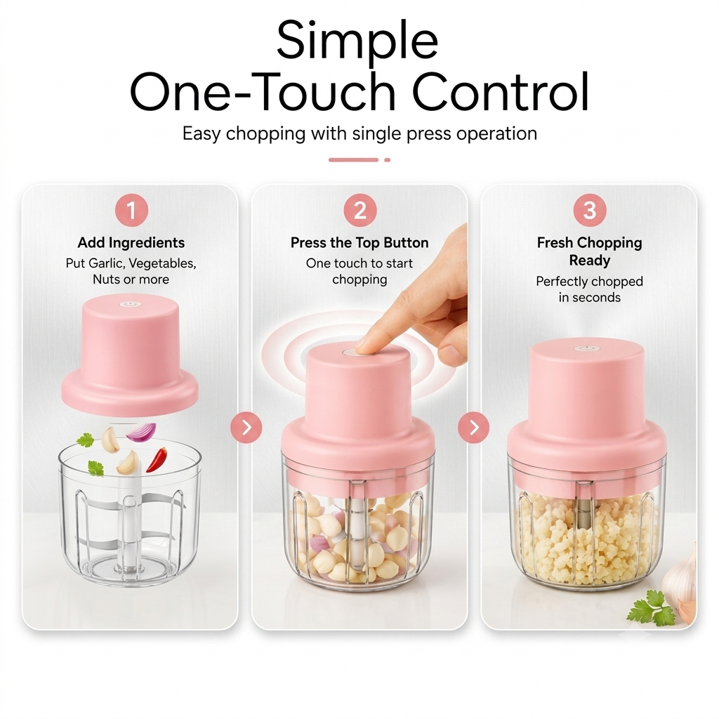 Turbo Chop Pro™ Wireless USB Rechargeable Mini Food Chopper
